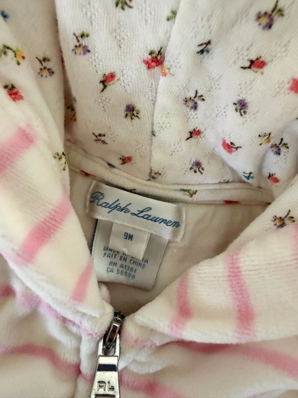 Ralph Lauren Baby Jacket Striped Sweatshirt 9 Month